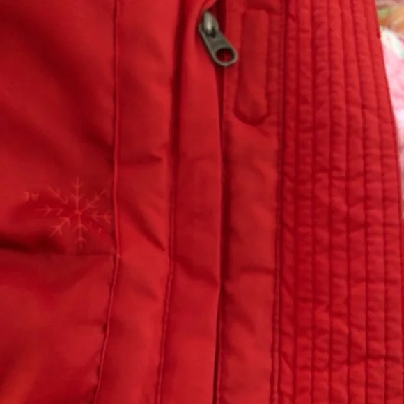 Womens American Eagle Shelter Series removable faux fur on hood sz S bright red - Picture 11 of 14